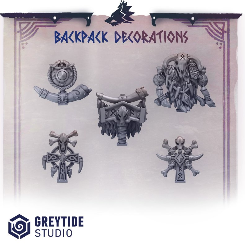 Backpack Decorations  Custom Accessory Bits for Grimdark Wargames &amp; Tabletop Miniatures