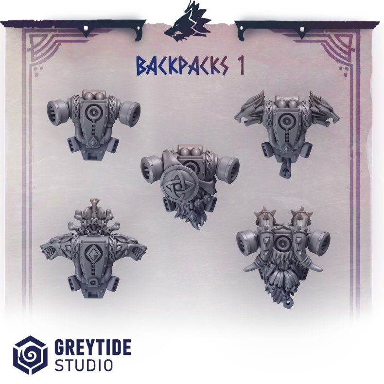 Backpacks 1  Custom Bits for Miniature Wargames, RPGs &amp; Kitbashing