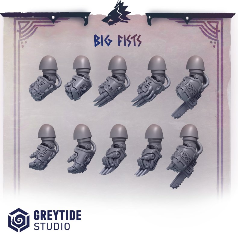 Big Fists  Power Fist Bits for Grimdark Wargames