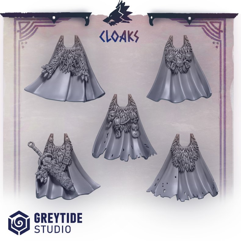 Cloaks  Custom Cape Bits for Grimdark Miniatures, Tabletop Wargames &amp; DnD Heroes