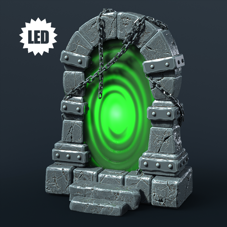 Portal  LED-Enhanced Fantasy Gateway (32mm Resin Terrain for DnD &amp; RPGs)