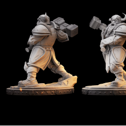 Bruhmmir - Dwarven Warhammer Champion Miniature