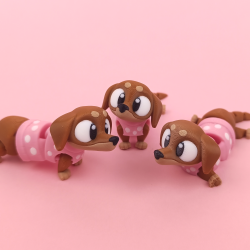 Flexi Figur � Sausage Dog (Gravhund) - 10cm