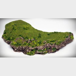 Crescent Cliff Terrain - Scenic Wargaming Platform for Miniatures &amp; Dioramas