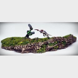 Crescent Cliff Terrain - Scenic Wargaming Platform for Miniatures &amp; Dioramas