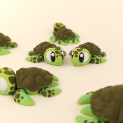 Flexi Sea Turtle � Fleksibel Skildpadde Figur ca. 6 cm
