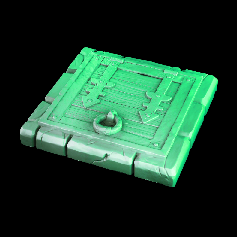 Trapdoor  32mm Resin Terrain Piece for DnD &amp; Fantasy Tabletop Games