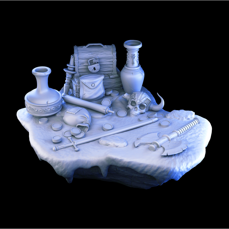 Frozen Hoard  Treasure Pile Miniature