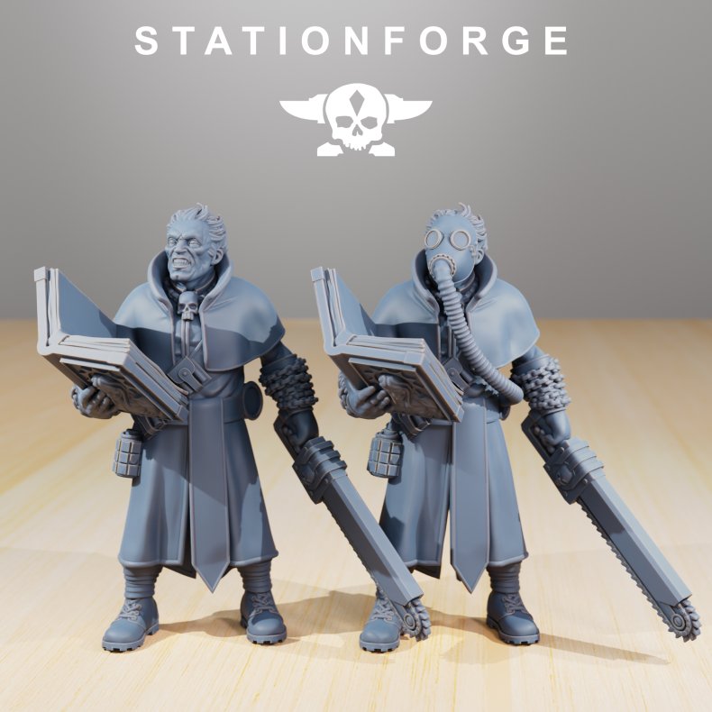 GrimGuard  Priest Miniature Bits Set for Grimdark Wargames